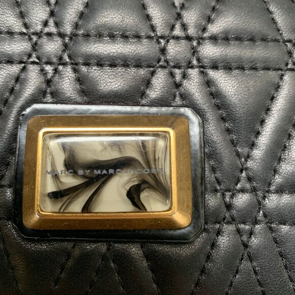 Vintage Marc Jacobs Black Quilted Leather Convertible Long Wallet - Picture 4 of 11